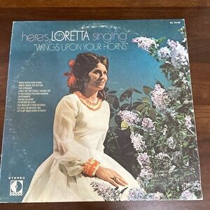 Vintage Here's Loretta Singing "Wings Upon Your Horns" Loretta Lynn LP